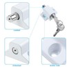 2Pcs White Sliding Patio Lock Sliding Patio Door Latches Set