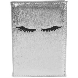 styleBREAKER Passport Holder Lashes with Metallic Shiny Surface, Passport Holder, Card Holder 02013020, silver, Passport Holder
