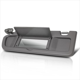 OE Style Left Driver Side Sun Visor with Mirror Compatible with 06-11 Honda Civic,Dark Grey