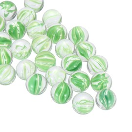 MECCANIXITY Glass Beads,1set Round Glass Gemstone Green 0.60lbs (0.63") Glass Marbles Pebbles for Vase Fillers Aquarium Decor DIY Craft