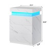 BTHFST Nightstand with Charging Station and LED Lights, Led Nightstand