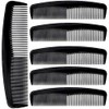 LUXXII (6 Pack) 5" Pocket Hair Comb Beard & Mustache