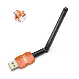 Class 1 Long Range Bluetooth Adapter for PC, QGOO USB Bluetooth Adapter for PC 5.3+EDR, Bluetooth Dongle Bluetooth Receiver Support Windows10/8.1/8/7（orange-027）