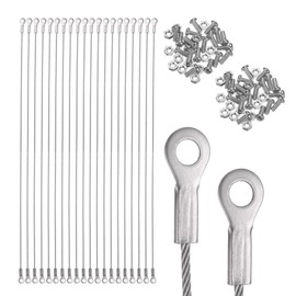 uxcell 20Pcs 16" Cabinet Door Restraint with Screws, 304 Stainless Steel Cupboard Door Protector Hinge Limiter for Restricting Cabinet Door Swing and Limiting Door Opening Angle