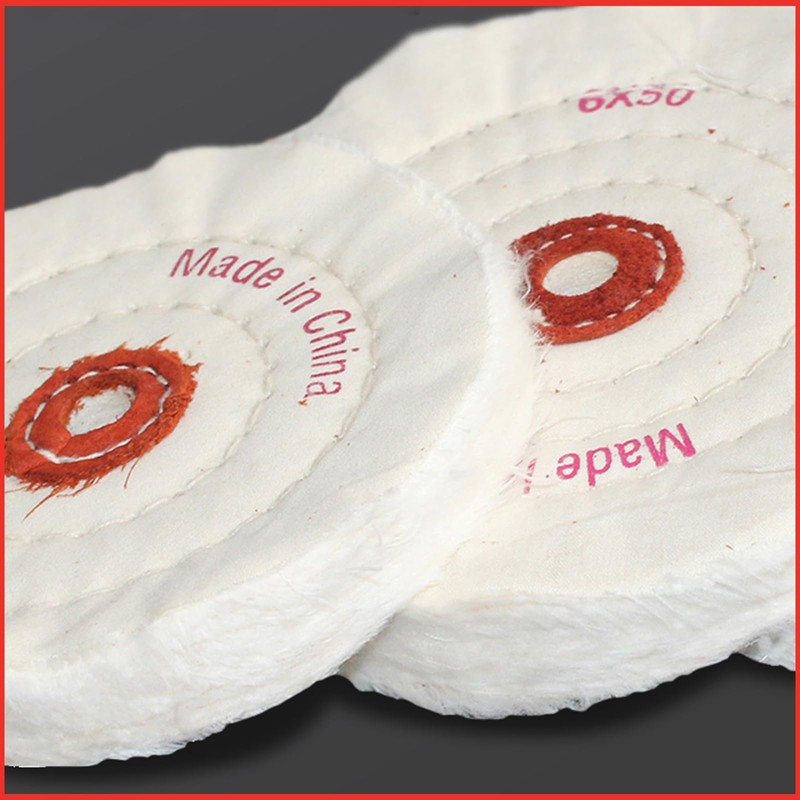 Wjelet 2Pcs 6 Inch Professional Buffing Polishing Wheels for Bench