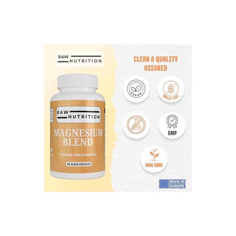 Magnesium Glycinate Blend – 396mg Multi-Source Complex (Bisglycinate, Oxide, Lactate)