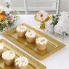 Efavormart 4 Pack | 14" Gold Lace Print Rectangular Plastic