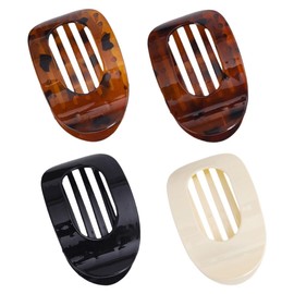 Flat Claw Clip,4 PCS Hair Clips for Thick Hair Matte Large Hair Duck Billed Claw Clip Hair Barrettes for Women and Girls