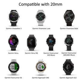 Wanme 20 mm Armband kompatibel mit Garmin Venu Sq 2/Venu Sq Music/Venu Sq 2 Music/Venu Sq/Venu 2 Plus/Venu 3 Plus Herren Damen, Silikonarmband Garmin vívoactive 5/vívoactive 3, Einheitsgröße, Silikon,