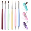 Juego de brochas profesionales para decoración de uñas de 6