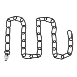PATIKIL 3 ft Light Fixture Chain, 1 Set Lighting Chain Metal Looping Link with Quick Link Screw Lock Connectors Up to 110 lbs for Pendant Lights Chandeliers Swag Lights, Black