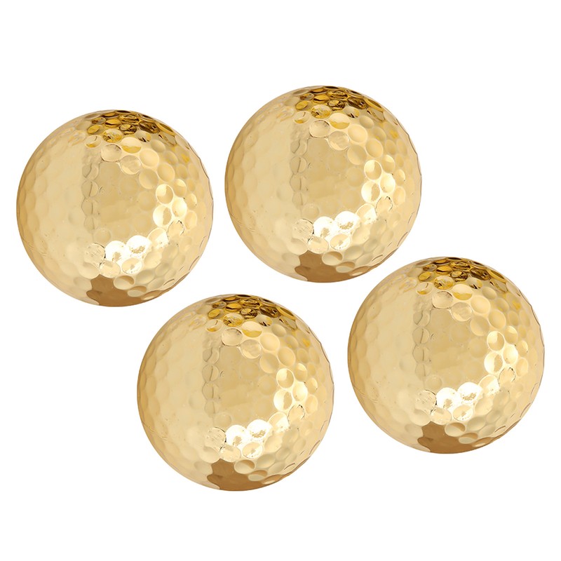 4Pcs Portable High Quality Double Layer Gold Plating Golf Ball