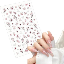 桜ネイルシール ネイルデコレーションステッカー ピンク 花びら 薄型フィット 上品 春ネイル 多シーン 幅広い用途 2点セット