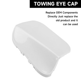 Yollky Front Bumper Tow Hook Cover Cap for Nissan Rogue 2014-2016 | Durable and Sturdy | 622A0-4BA0A | Tow Hook Eye Hole Cover Cap - White