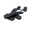1/2" x 1 1/2" Oval Rubber Feet Self Adhesive -