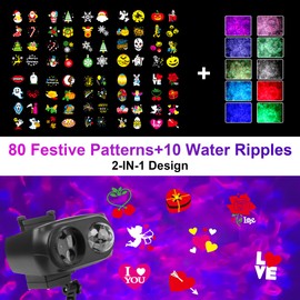 Yanbaozi LED Projector for Christmas, Decoration Lighting, Outdoor and Indoor Use