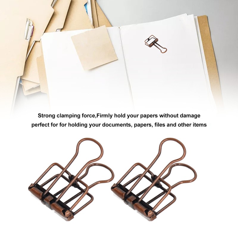 80Pcs Hollow Binder Clips 0.7in Sturdy Metal Hollow Out Strong
