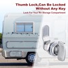 Naissian 7/8 Inch Thumb Lock,RV Compartment Latch,Shower Door Lock Latch