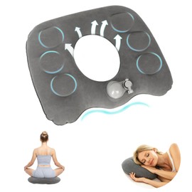 Zyluniy Hämorrhoiden Sitzkissen Aufblasbar, Donut Kissen, Sitzring Steißbein Entlastung, Steißbeinkissen, Orthopädisches Sitzkissen für Bürostuhl Auto Rollstuhl Coccyx Ischias-Rückenschmerzen