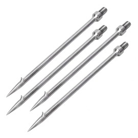 Gaff Hook, Fishing Gaff, Fishing Spear, 4 pcs Stainless Steel Single Prong Harpoon Barb Fish Spear Fishing Spear Frog Gigging Spear for Outdoor Fishing Tackle