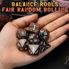 Metal DND Dice Set- Gothic RPG Bat Dice Set for
