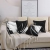 HOSTECCO Marble Cushion Covers 50x50 cm Set of 4 Black
