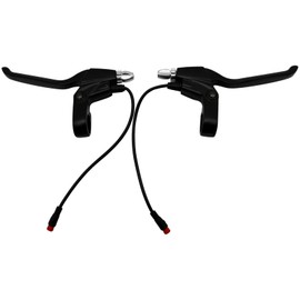 CADUFUELLY 1 Pair Brake Lever, Left and Right Power Off Handle Accessories 108PPD Brake Levers, 2 Pin Male Hand Brake Controller Kit for Electric Bike Scooter