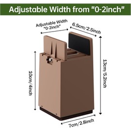 BX Bed Risers, 4 Inch Adjustable Desk Riser Blocks with Screw Clamp 4 Pack Heavy Duty Chair Raisers Fits 0-2" Widths of Furniture Risers Chair Leg Extenders for Sofa Table, Supports 20,000 Lbs,brown