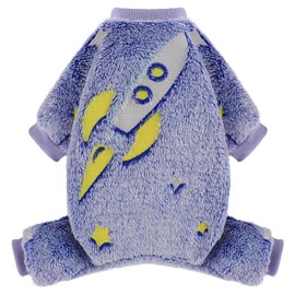 Dog Pajamas Pjs for Small Dogs, Fall Winter Fleece Dog Sweater Cute Extra Small Puppy Clothes Boy, 4 Legs Dog Sweater Jumpsuit, Soft Dog Onesies Pet Apparel Outfits for Chihuahua Yorkie, Blue, XXS