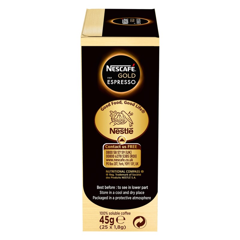 NESCAFE Gold Espresso 100% Arabica Ground Coffee Beans The Finest