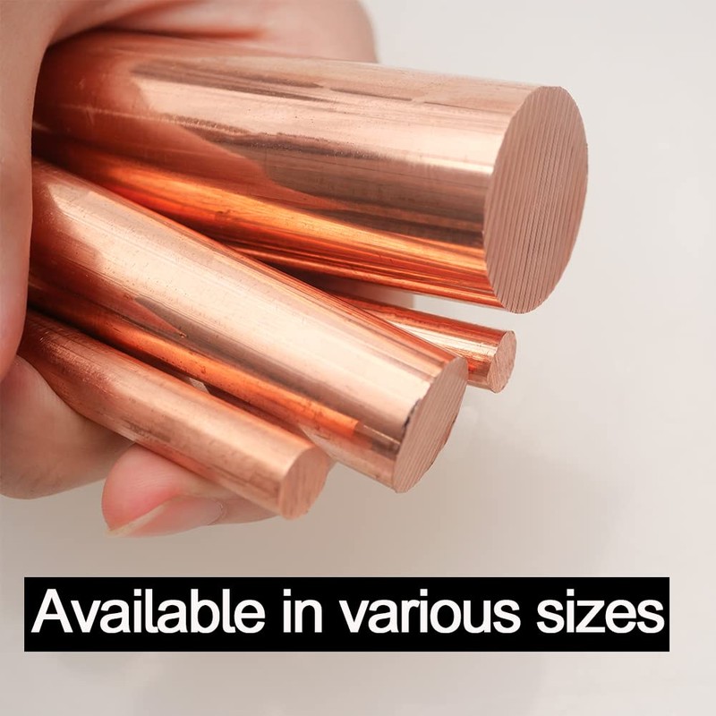 Eoiips 3/4” Pure Copper Round Rod, 3/4” Diameter, 9.84" in
