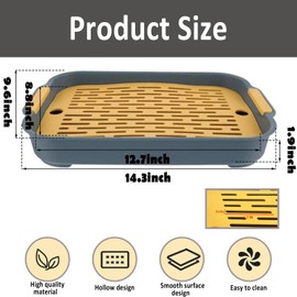 kathson Rabbit Litter Box,Guinea Pig Training Litter Box,Pet Toilet Potty Tray,Small Animals Corner Litter Pan for Bunny Hamster Ferret Chinchilla Hedgehog (Blue)