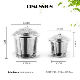 Loose Leaf Tea Infuser (Set of 2) Ultra Fine Tea Strainer for Loose Leaf Tea Filter Tea Ball infusers for Loose Tea with Hook -Stainless Steel Tea Steeper for a Superior Brewing,