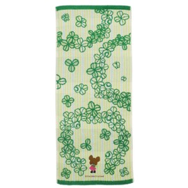 Marushin 4335001800 Face Towel, Bear's School, 13.4 x 31.5 inches (34 x 80 cm), Quatrefoil and Jack, 100% Cotton