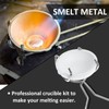 10 Pcs Crucibles for Melting Metal Kit, 4 Pcs Ceramic