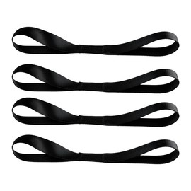 GroveEss 4PCS Securing Loop Straps,Sturdy Durable Strength Lshing Belts,Tie Down Straps Loops for Securing Attaching Motorbikes Scooters ATV UTV Garden Equipment (Black)