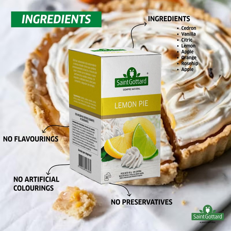 Saint Gottard Lemon Pie Herbal Tea – Dessert-Inspired Infusion with