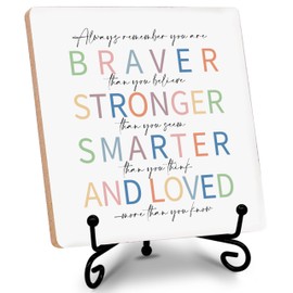 Desk Decor, Motivational Gifts, Always Remember You Are, Wood Plaque with Stand, Inspirational Gifts, Dorm，Home, Living Room Decor, Gifts for Family, Friends, Colleague, Back-to-school Season. (006)