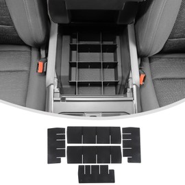 Linskip Center Console Insert Organizer Compatible with 2015-2020 F150 & 2017-2022 F250-F550 & 2022-2024 Ford Expedition, Console Armrest Box Dividers, Interior Accessories