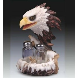 Ebros Gift American Bald Eagle And Nest Salt And Pepper Shakers Holder Set Home Decor