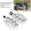 Motorcycle Front Footpegs Pedal CNC Aluminum Footrest Universal Modified AccessorySilver