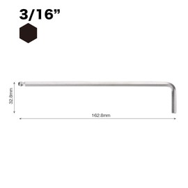 Vessel 8300BP-LIN Hexagonal Bar, Ball Point, L-Type Wrench, Long Type, 3/16 Inch
