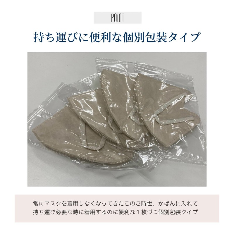 [MASK LABO] レイヤースタイルマスク 30枚入×2箱セット 個別包装 3D形状 立体マスク 6mm耳紐 持ち運び ふつうサイズ