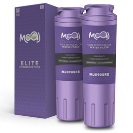 MOAJ Water Filter Replacement for Maytag UKF8001, Whirlpool Filter 4, Kenmore 46-9006, Kitchenaide 67003527 | NSF42 Certified Refrigerator Filter 2-Pack | Removes Chlorine, Odor, & More | MJ0900RE