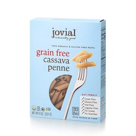 Jovial Grain-Free Cassava Penne Rigate | Cassava Pasta | Paleo Pasta | Grain-Free | Certified Gluten-Free | 100% Organic Pasta | USDA Certified Organic | Non-GMO | High-Fiber | 8 oz (3 pack)