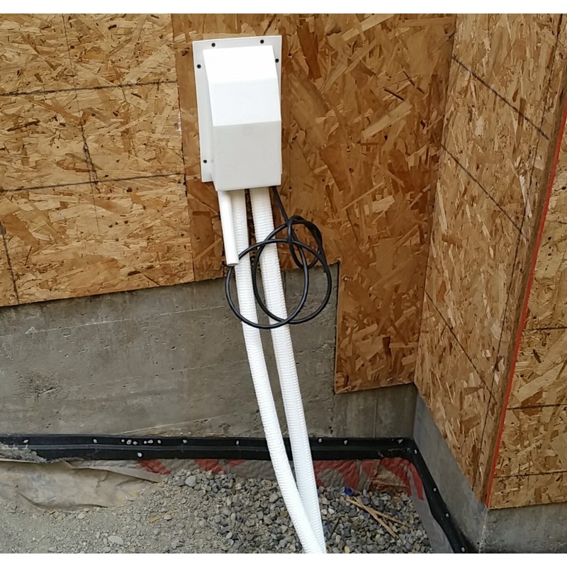 Black Line Set Rough In Box HVAC Contractors Termination Point