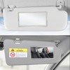 Stainless Steel Car Sun Visor Vanity Mirror, Unbreakable Rear View