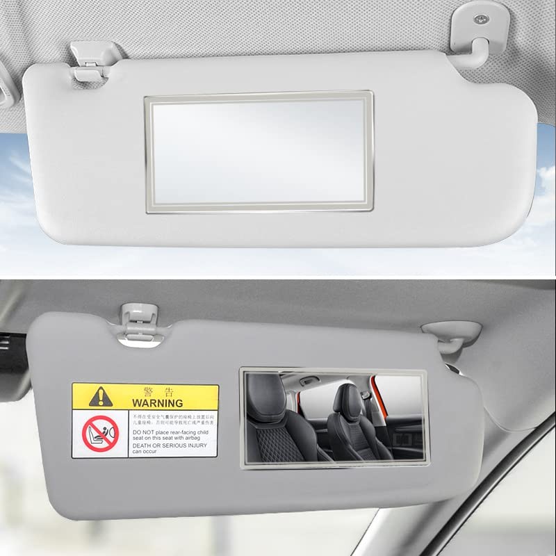 Stainless Steel Car Sun Visor Vanity Mirror, Unbreakable Rear View