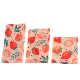 Beavorty 3pcs Eco-Friendly Beeswax Sandwich Wraps Reusable Food Preservation Cloths for Home Restaurant