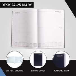 2024 2025 Academic Student Diary A5 Week to View Case-bound (Blue)